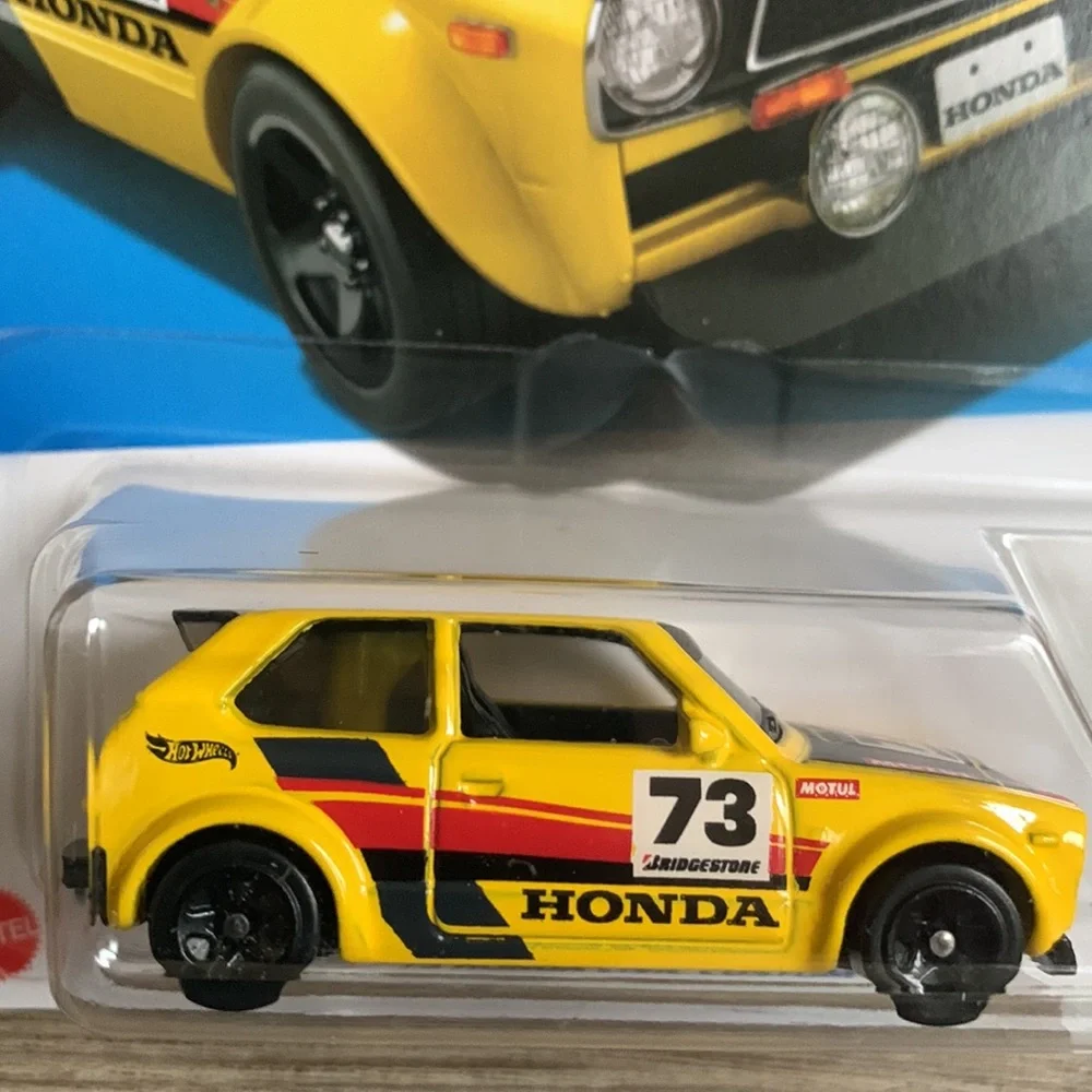 Hot Wheels 73 Honda Civic Custom Compact Yellow Car 1970s 70s Hotwheels New 2024